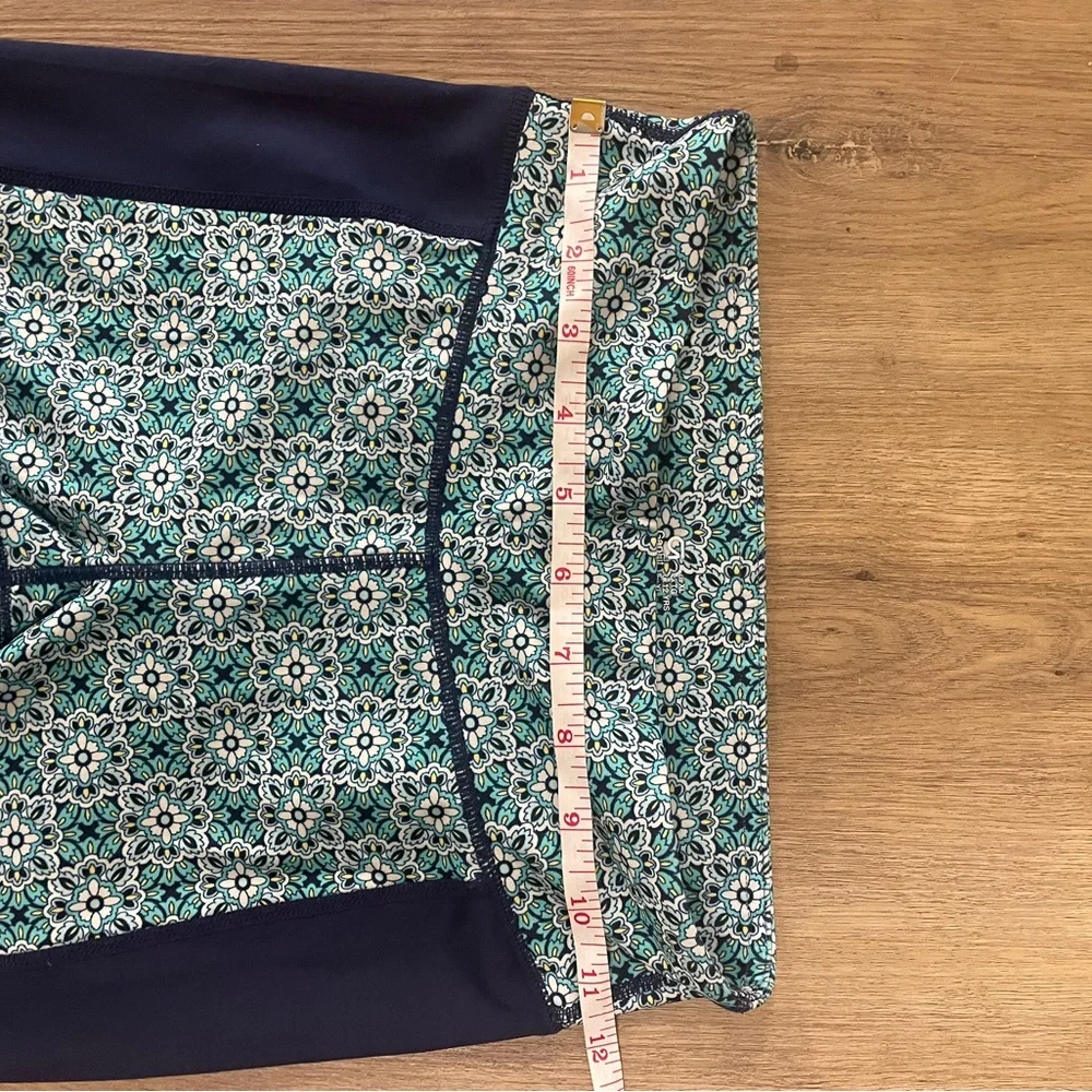 GAP Fit Floral Leggings with Blue‎ Accents XL girls